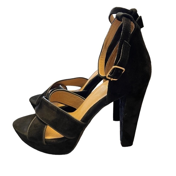 NEW RAYE Revolve Hedi Black Suede Platform Heels Sz. 8.5 - Picture 4 of 10